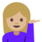 Person Tipping Hand - Medium Light emoji on Google